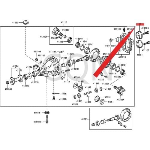 Rear differential fixed cushion 1998-Toy ota ALT EZZ AOR IGI NCR OWN differential rear rubber sleeve differential fixed slow