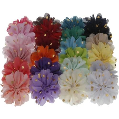 10/5PCS Chiffon Flowers Boutique hair accessories DIY Flower Headwear Fashion Accessory Hair Flowers No Hair Clip for headband