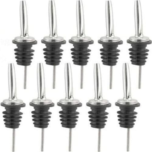10 Pieces Stainless Steel Classic Bottle Pourers Tapered Spout