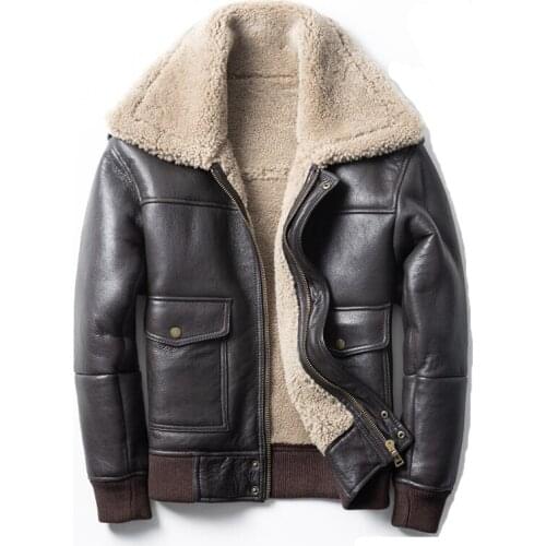 2020 mens winter fashion sheep fur sheepskin surface shearling wool lining jacket coat