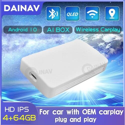 Android 10.0 Carplay Ai Box For Apple Carplay Android Auto Box Car Multimedia Player New Version 4+64G Wireless Google Tv Box