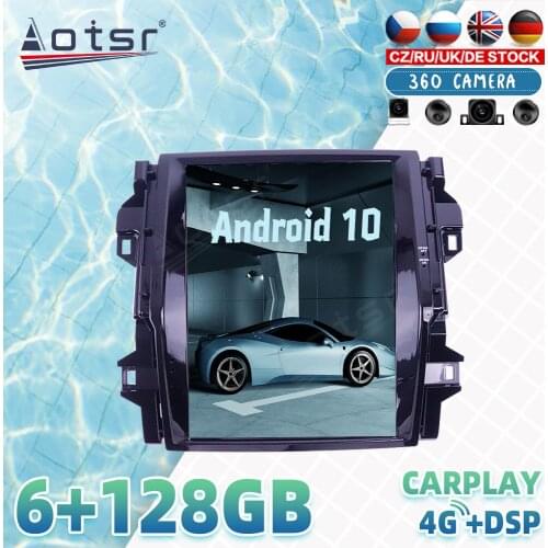 Tesla style For Toyota Fortuner 2016-2020 Android Car Radio Player GPS Navigation 360 Camera Auto Stereo Multimedia DSP Carplay