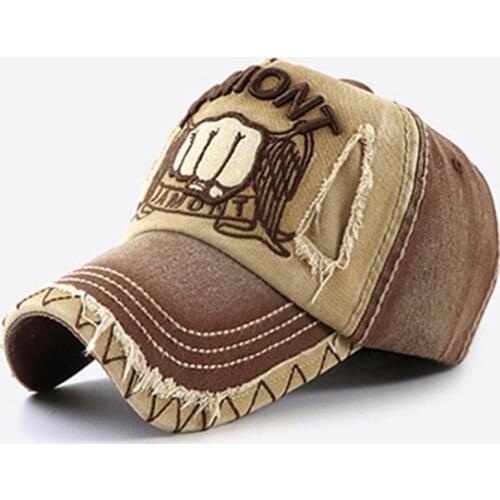 Adjustable Size Men Women Washed Cotton Baseball Caps NEW Embroidery Distressed Decoration Bone Couple Sports Cap Snapback Hat