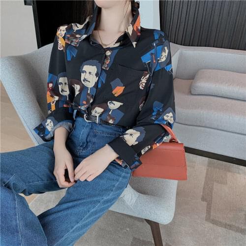 Blouse Women Shirt 2021 Spring Flower Womens Shirt Loose Top Blusas Mujer De Moda