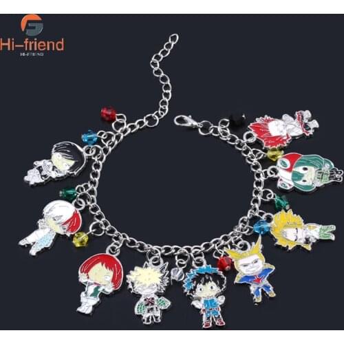 Anime My Hero Academia Bracelets Cute Protagonist Cartoon Funny Alloy Bracelet for Women Men Party Clothing Accessories Jewelry