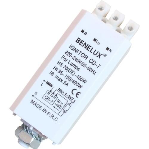 CD-7 Electronic Ignitor Starters for HID HPS Lamps Metal Halide Light 70-400W 220-240V 50-60Hz, 2-Pack