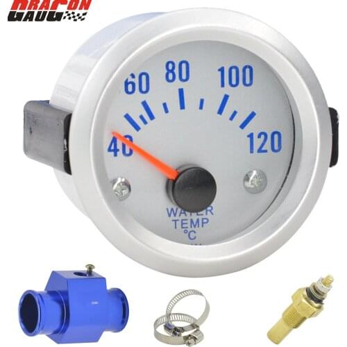 Dragon 52mm Auto Car 40-120 Celsius Water Temperatu Gauge Modification Racing Temp Meter With Sensor Free Shipping