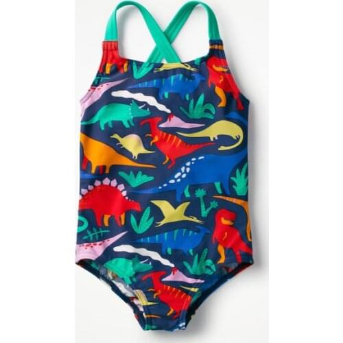 Dropshipping 0-24M Kids Baby Girls Toddler Dinasour Swimsuit Swimwear Bathing Suit Bikini Tankini