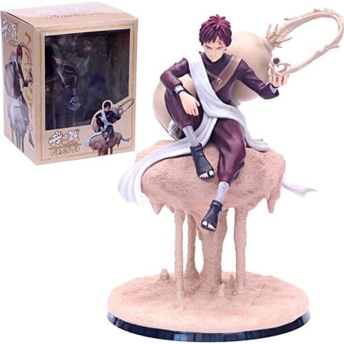 21.5cm Deluxe Anime GK Gaara Action Figure Statue PVC Sitting Sand Cloud Excellent Limited Model Toy Gifts Collections