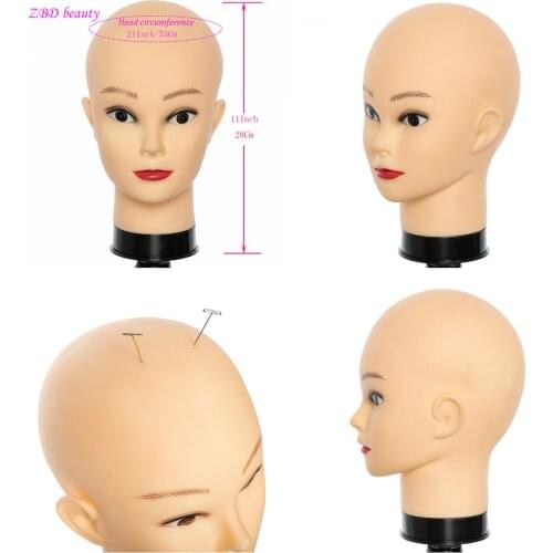 Doll Head Without Hair Bald Mannequin Head Cosmetology Practice Mannequin Head For Display Hairstyling Wigs Stand