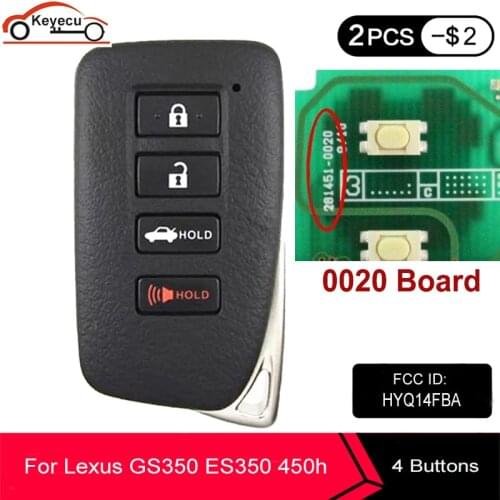 KEYECU Smart Remote Key Fob for Lexus GS350 GS200T ES300H ES350 GS450H 2013-2016 HYQ14FBA 281451-0020 G Board 89904-06170