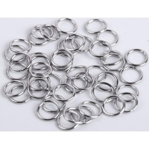 50-200Pcs/Lot Stainless Steel Split Jump Rings For Jewelry Making Supplies Connectors Rings Diy Jewelry Findings Accessories