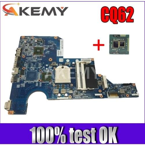 Akemy 597674-001 MAIN BOARD For HP CQ62 G62 Laptop Motherboard Socket S1 DDR3 with Free cpu