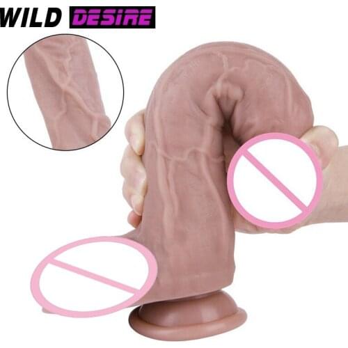 9.45 Inch Huge Realistic Dildo Medical Silicone Penis with Suction Cup Dick Lesbian Masturbation Flexible Strap on Dildo Real