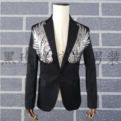 Men Suits Designs Homme Terno Stage Costumes Personalized Singers Men Sequin Blazer Dance Clothes Jacket Star Style Dress Punk