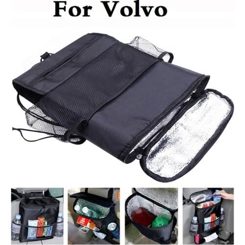 Car Back Seat Organizer Cooler Multi Pocket Bag Style For Volvo C30 C70 S40 S60 S80 V40 V50 V60 Cross Country V70 XC60 XC70 XC90