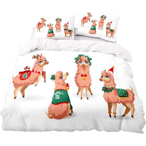 Cartoon Style Cute Camel Pattern Duvet Cover Set 135x200 With Pillowcase,245x210 Quilt Cover,HD Printing Extra Large Bedding