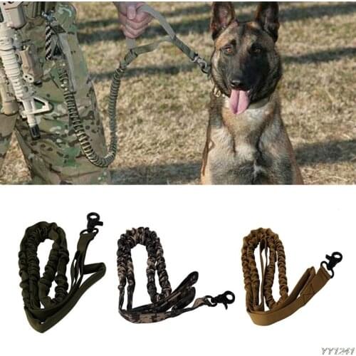 Dog Leash 1000D Nylon Tactical Military Police Dog Training Leash Elastic Pet Collars Y110-Dropshipping