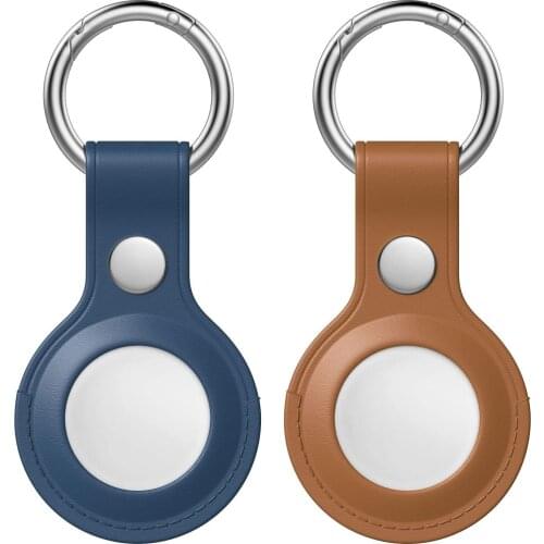 Applicable Apple AirTags Protective Sleeve Leather Can Be Hung Key Anti-lost Device Pet Positioning Airtags Tracker