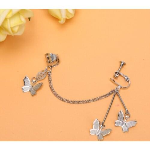 1pcs Creative Baroque Butterfly Cool Pendant Punk Drop Dangle Earring Harajuku Jewelry for Women Girl Luck Friendship Gifts