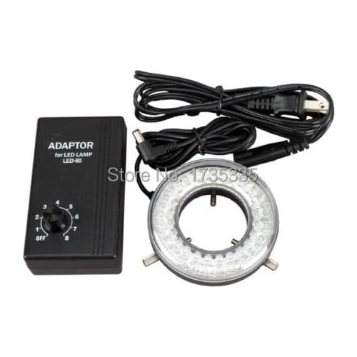 Stereo microscope 60pcs LED ring light Illuminator with light adjustable