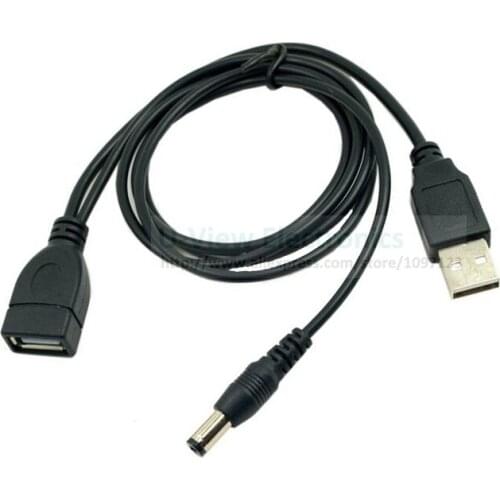 USB 2.0 A Type Male to Female Extension Data Cable With Extra DC 5.5x2.1MM Power Plug/Free DHL Shipping/100PCS