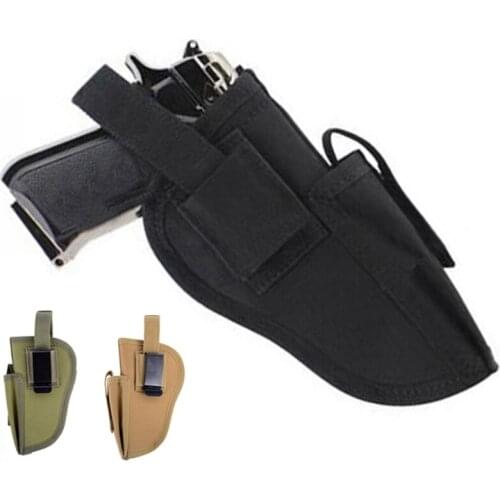 Universal Design for Left Right Hands Tactical Concealed Carry Pistol Holster Belt Gun Pouch with Metal Clip