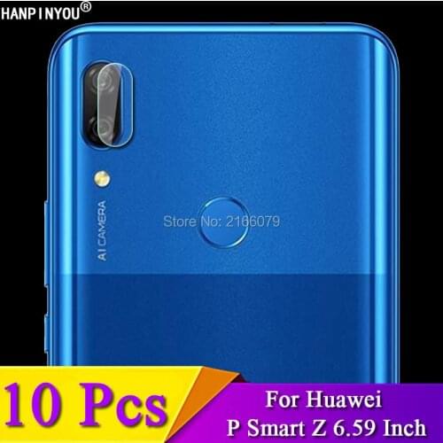 10 Pcs/Lot For Huawei P Smart PSmart Z 6.59" Clear Rear Camera Lens Protective Protector Cover Soft Tempered Glass Film Guard