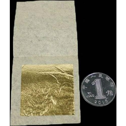 100 sheets 2.75x2.75cm 24K pure genuine gold leaf edible gold leaf food decoration