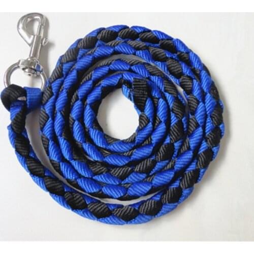 2 Meters Rope , PP Webbing Horse Lead Rope With Metal Snap , Pet Traction Rope Colors Rope