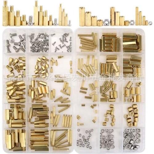 360pcs Hex Male to Female M2 M3 M4 brass standoff spacer Hexagonal Stud Spacer Hollow Pillars PCB Spacer for Board Motherboard