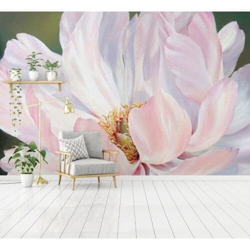 3D Modern Flower Wallpaper Art Wall Colorful Mural Living Room Sofa background TV Wall Peach blossom Mural Wallpaper Decor