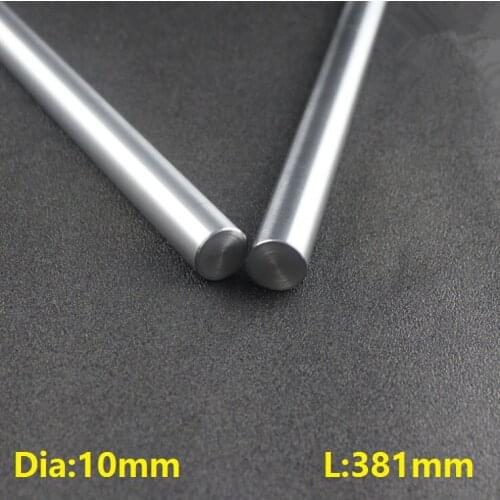 50pcs/lot 10mm linear shaft -L 381mm 15'' inch long 10x381mm hardened chromed plated linear shaft steel rod bar CNC router
