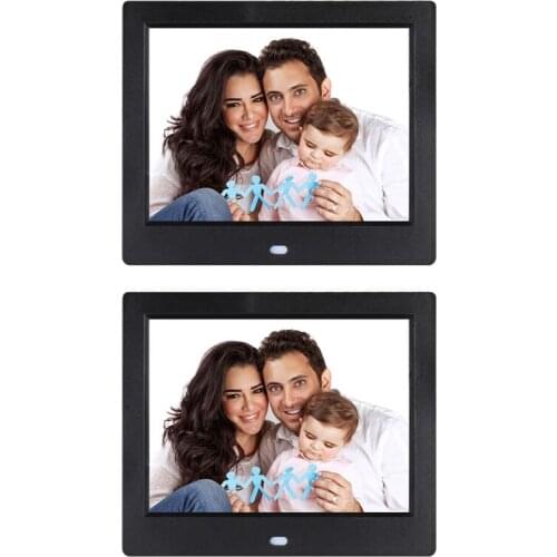 8 Inch Screen Digital Photo Frame HD 1024X768 Mult-Media Player MP3 MP4 with Alarm Clock Electronic Album