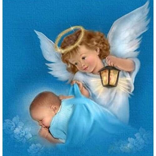 Diy 5d diamond painting Angel & baby picture embroidery diamond mosaic picture children painting rhinestones embroidery HL652