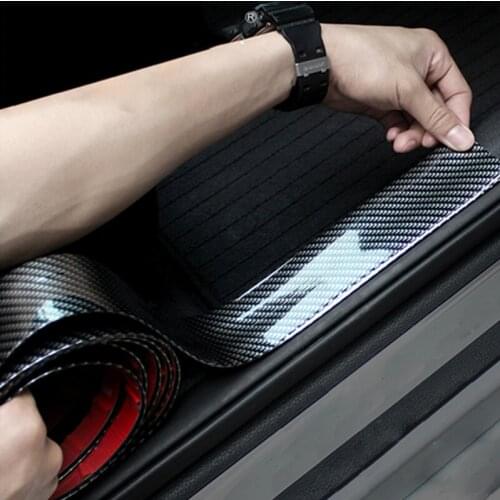 Car Carbon Fiber Rubber Styling Door Sill Protector Goods for Volkswagen VW Golf 7 mk7 Skoda Octavia A7