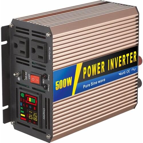 500W Car Inverter 12/24/48V to 120/220V Power Inverter Volt Converter Charger Inverter Sine Wave