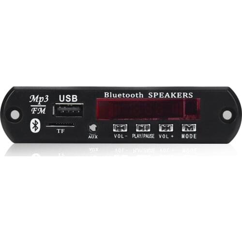 Bluetooth 5.0 MP3 Decoder Board DC 5V 12V Car FM Radio Module Support TF USB AUX for Car Phone