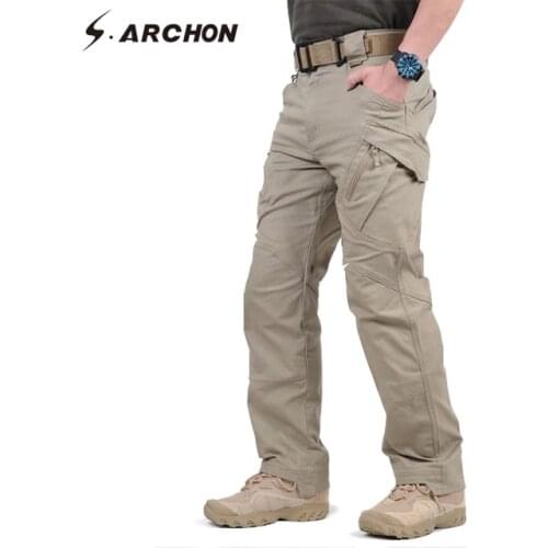 IX9 City Tactical Cargo Pants Men Combat SWAT Army Military Pants Cotton Many Pockets Stretch Flexible Man Casual Trousers XXXL