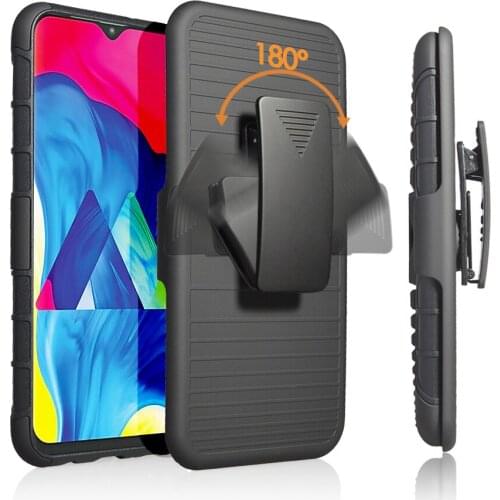 For Samsung Galaxy A10 A20 30 A50 Case Heavy Duty Magnetic Finger Ring Kickstand Armor Case + Belt Swivel Clip Holster Cover