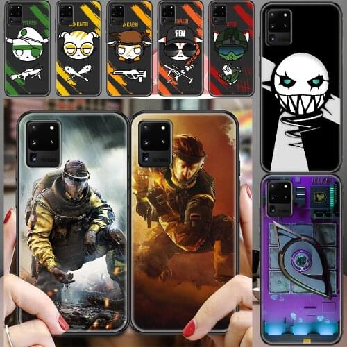 Rainbow six siege Game Phone case For Samsung Galaxy Note 4 8 9 10 20 S8 S9 S10 S10E S20 Plus UITRA Ultra black 3D hoesjes tpu