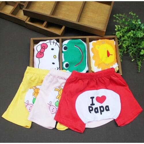 Baby Shorts Cotton PP Pants Boys Butt Pants Girls Thin Cute Cartoon Diaper Cover for 0-2years Infant Newborn Pant Free Shipping