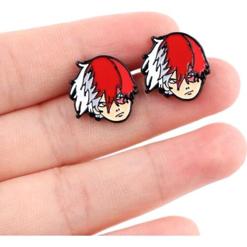 DZ2146 My Hero Academia Piercing Earrings Cartoon Anime Stud Earrings for Woman Girls Kids Fashion Jewelry Gift Wholesale