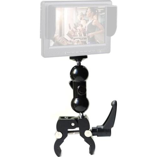 Pole Clamp Mount w/ Super Clamp and 360 degree Rotating Mini Ball Head Magic arm