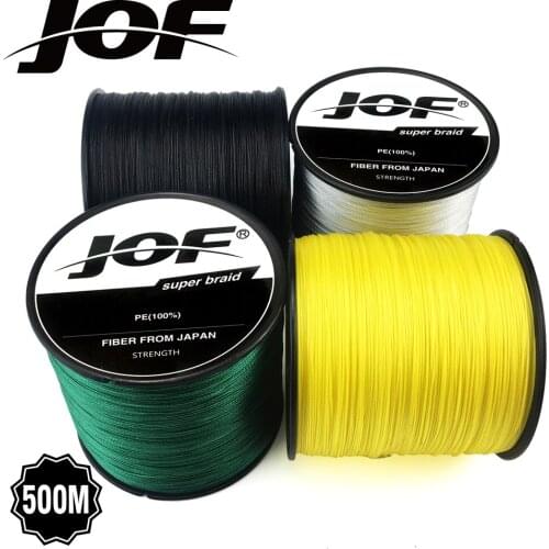 JOF 500M Super Power 8 Braided Fishing Line 8 Strands Japan PE Fishing Line Multifilament 22LB 31LB 41LB 50LB 61LB 72LB 88LB