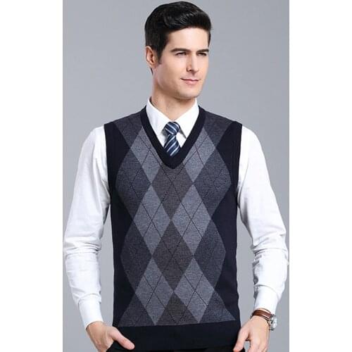 UCAK Brand Thick Sweater Vests Men Clothes 2020 Autumn Winter New Arrival Streetwear Striped Sleeveless Sweater Clothing U1110