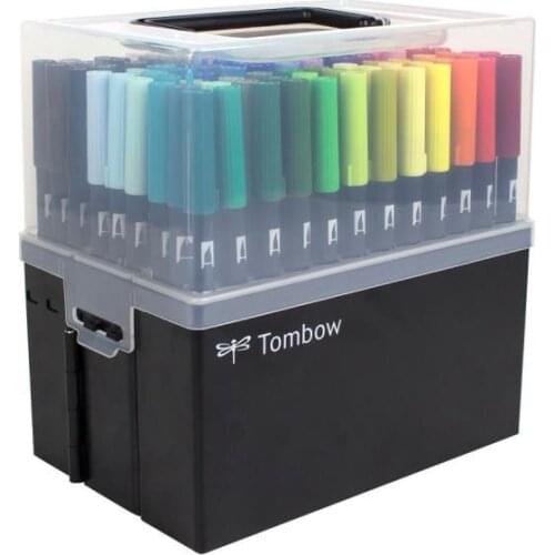 Tombow ABT Dual Brush Pen Set 108 Colors Watercolor Brush Pens with Marker Case Japan