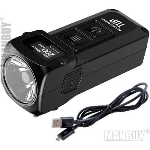NITECORE TUP with USB Charge Cable 1000 LM Stainless Steel Metallic Keychain Light EDC Flashlight Key Button Light Free Shipping