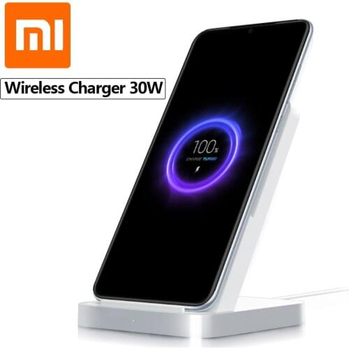 Original Xiaomi Vertical Air-cooled Wireless Charger 30W Max with Flash Charging for Xiaomi Fast Wireless Charge Cellphone