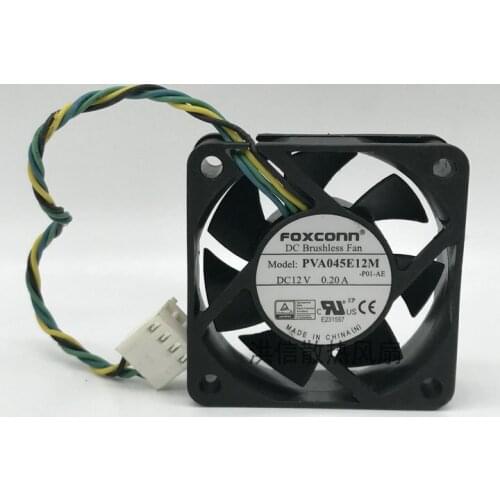 Original foxcon n4515 pva045e12m-p01-ae 12V 0.20a4 wire temperature control cooling fan